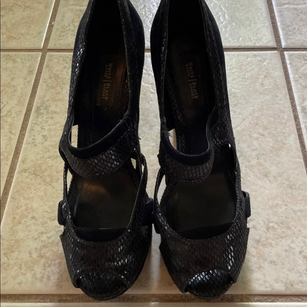 White House Black Market Black Heels Size 8